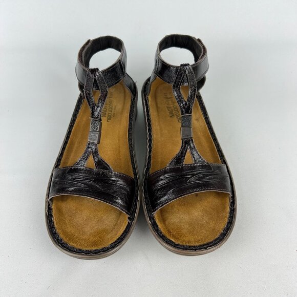 Naot Womens Cymbal Gladiator Sandal Brown Leather Strappy Comfort size 10 - Picture 2 of 14